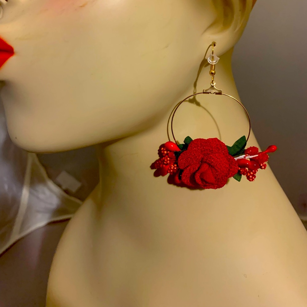 Rose earrings